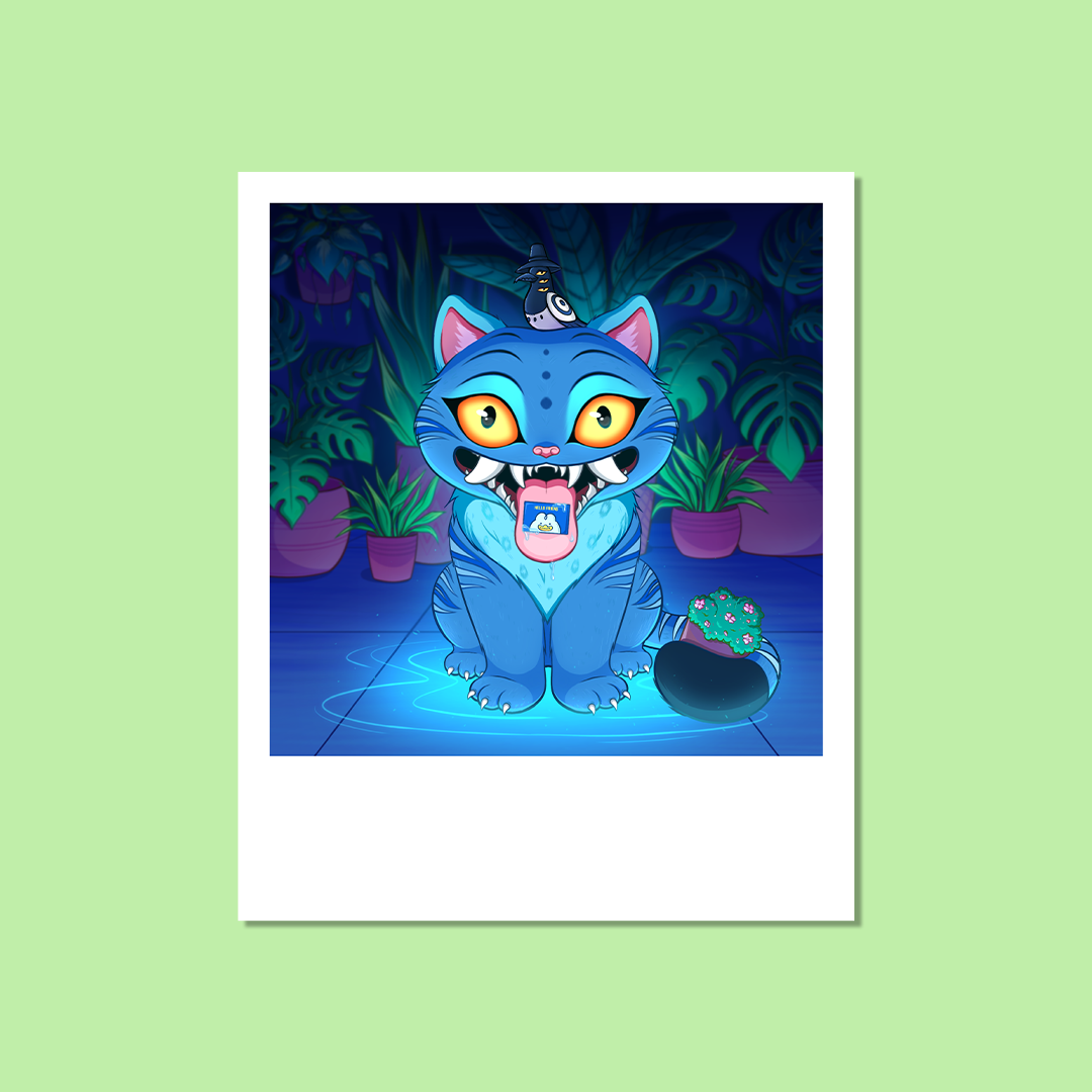 Polaroid Derpy Tiger - Kpop demon hunters