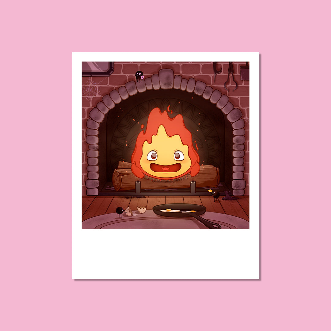Polaroid Calcifer - Ghibli