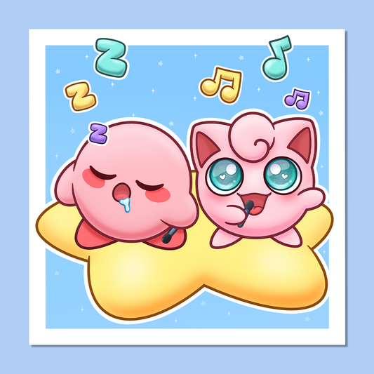 Illustration Kirby et Rondoudou - Crossover
