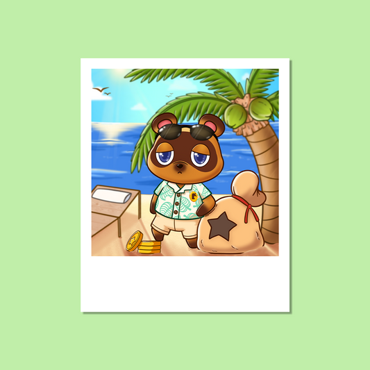 Polaroid Tom Nook - Animal Crossing